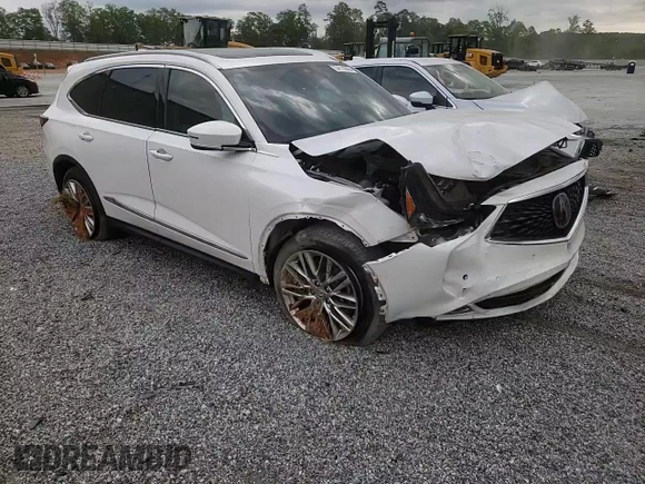 2023 Acura MDX Advance with VIN 5J8YE1H81PL026847, listed as a Copart auction lot 54119965 with 37,831 mi miles and Salvage title. Bid and sale history available at DreamBid. Image 14.