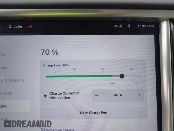 2016 Tesla Model S 90D with VIN 5YJSA1E23GF138925, listed as a IAAI auction lot 42408676 with 48,399 mi miles and . Bid and sale history available at DreamBid. Image 17.