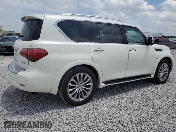 2017 Infiniti QX80 with VIN JN8AZ2NE3H9158872, listed as a Copart auction lot 52589435 with 116,980 mi miles and Salvage title. Bid and sale history available at DreamBid. Image 3.