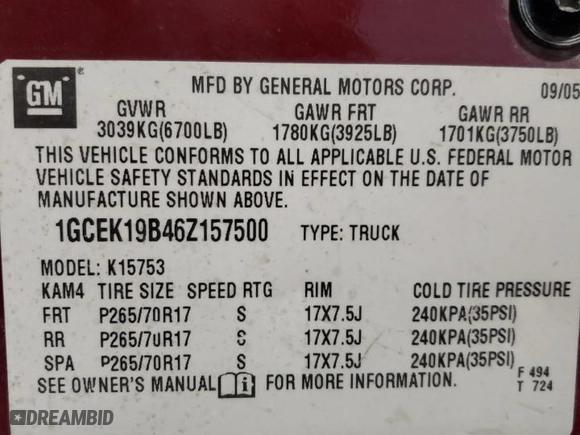2006 Chevrolet Silverado 1500 LT2 with VIN 1GCEK19B46Z157500, listed as a Copart auction lot 53506805 with 198,513 mi miles and Clean Title. Bid and sale history available at carsss.com. Image 12.