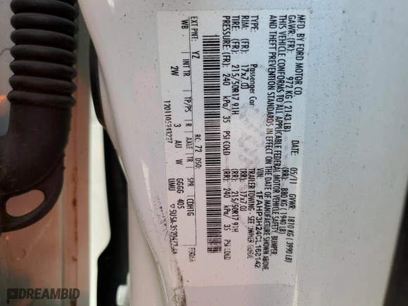 2012 Ford Focus SEL with VIN 1FAHP3H24CL168142, listed as a Copart auction lot 48960185 with 180,457 mi miles and Salvage Title. Bid and sale history available at carsss.com. Image 14.