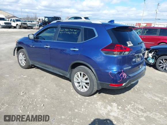 2018 Nissan Rogue SV with VIN KNMAT2MV7JP605154, listed as a IAAI auction lot 42046756 with 90,572 mi miles. Bid and sale history available at carsss.com. Image 3.
