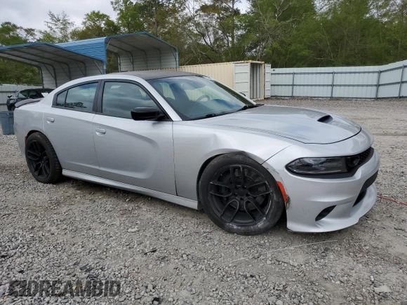2019 Dodge Charger R/T with VIN 2C3CDXCT3KH721495, listed as a Copart auction lot 52066695 with 61,666 mi miles and Salvage Title. Bid and sale history available at DreamBid. Image 4.