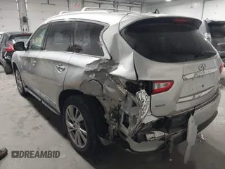 2013 Infiniti JX35 with VIN 5N1AL0MMXDC344217, listed as a IAAI auction lot 41608279 with 106,015 mi miles and . Bid and sale history available at DreamBid. Image 6.