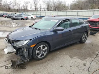 2019 Honda Civic Sedan LX with VIN 2HGFC2F66KH603690, listed as a Copart auction lot 52857305 with 46,528 mi miles and Salvage Title. Bid and sale history available at carsss.com. Image 1.