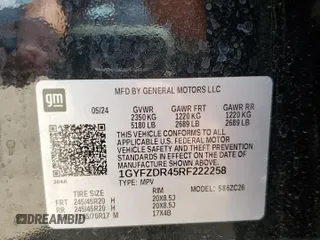 2024 Cadillac XT4 AWD Premium Luxury с VIN 1GYFZDR45RF222258, выставлен на аукционе Copart как лот 61138515 с пробегом 10 021 миль миль и Списание • Salvage title. История ставок и продаж доступна на DreamBid. Изображение 12.