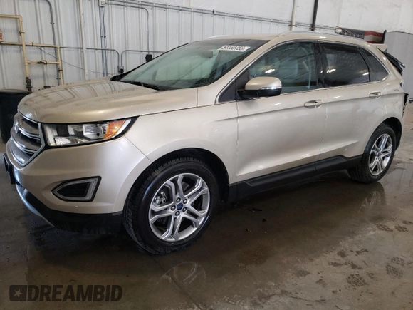 2017 Ford Edge Titanium with VIN 2FMPK4K91HBB80798, listed as a Copart auction lot 54133755 with 92,108 mi miles and Salvage Title. Bid and sale history available at carsss.com. Image 1.