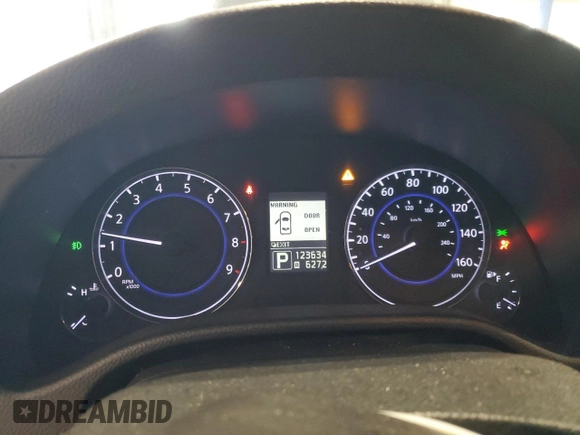 2012 Infiniti G37 x with VIN JN1CV6AR7CM970006, listed as a Copart auction lot 52084475 with 123,634 mi miles and Salvage Title. Bid and sale history available at carsss.com. Image 9.