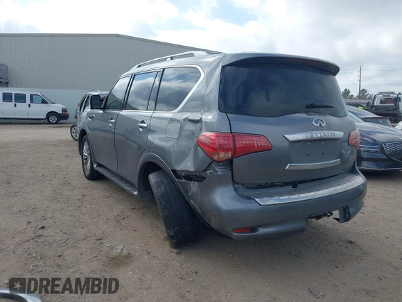 2015 Infiniti QX80 with VIN JN8AZ2NF5F9573634, listed as a IAAI auction lot 41510452 with 127,530 mi miles and . Bid and sale history available at DreamBid. Image 3.