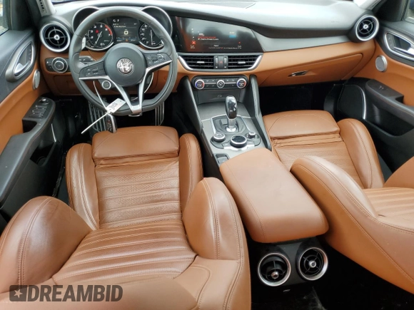 2018 Alfa Romeo Giulia Ti Sport with VIN ZARFAECN9J7596624, listed as a Copart auction lot 78393374 with 34,456 mi miles and Salvage Title. Bid and sale history available at carsss.com. Image 8.