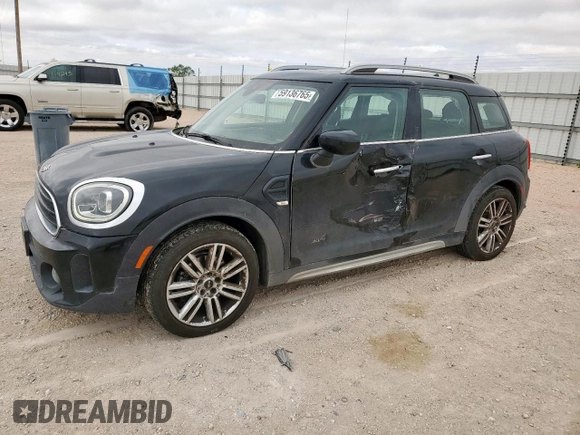 2022 MINI Countryman Cooper with VIN WMZ43BR04N3N62710, listed as a Copart auction lot 59136765 with 51,185 mi miles and Salvage title. Bid and sale history available at DreamBid. Image 1.