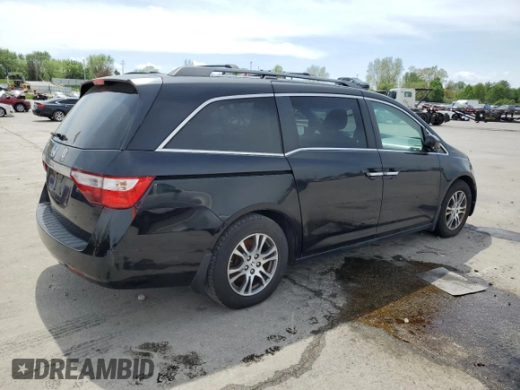 2011 Honda Odyssey EX-L with VIN 5FNRL5H66BB058610, listed as a Copart auction lot 54444455 with 268,001 mi miles and Clean Title. Bid and sale history available at carsss.com. Image 3.
