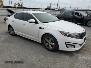 2015 Kia Optima LX with VIN KNAGM4A70F5633967, listed as a Copart auction lot 58937725 with Not provided miles and Salvage title. Bid and sale history available at DreamBid. Image 4.