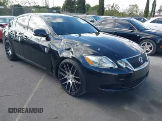 2008 Lexus GS 350 with VIN JTHBE96SX80041253, listed as a IAAI auction lot 41935026 with 144,005 mi miles. Bid and sale history available at carsss.com. Image 1.