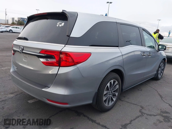 2022 Honda Odyssey EX-L with VIN 5FNRL6H77NB041754, listed as a IAAI auction lot 41791425 with 15,306 mi miles and . Bid and sale history available at DreamBid. Image 4.