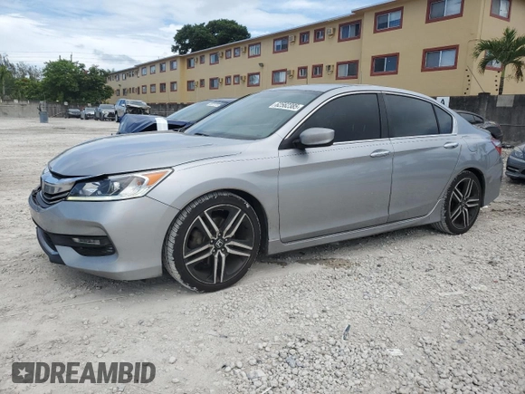 2016 Honda Accord Sport with VIN 1HGCR2F58GA142667, listed as a Copart auction lot 62562385 with 212,663 mi miles and Salvage title. Bid and sale history available at DreamBid. Image 1.
