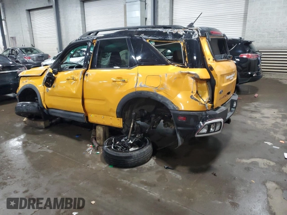 2022 Ford Bronco Sport Outer Banks with VIN 3FMCR9C63NRD70417, listed as a Copart auction lot 56487815 with 29,284 mi miles and Salvage title. Bid and sale history available at DreamBid. Image 2.