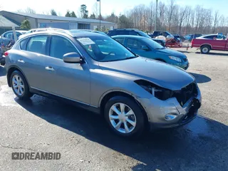 2010 Infiniti EX Journey with VIN JN1AJ0HR1AM756129, listed as a IAAI auction lot 41576938 with 101,535 mi miles. Bid and sale history available at carsss.com. Image 1.