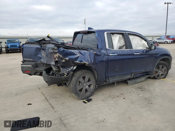 2020 Honda Ridgeline RTL-E with VIN 5FPYK3F71LB013551, listed as a Copart auction lot 37805883 with Not provided miles and . Bid and sale history available at DreamBid. Image 3.