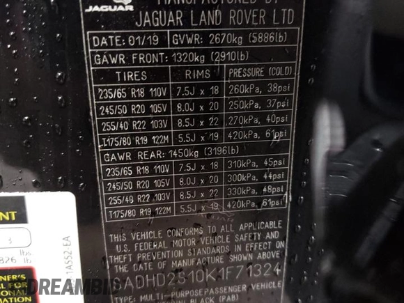 2019 Jaguar I-Pace HSE z VIN SADHD2S10K1F71324, wystawiony jako Copart lot #77226904 z przebiegiem 15 864 mil mil oraz Szkoda całkowita • Salvage title. Historia ofert i sprzedaży dostępna na DreamBid. Obrazek 13.