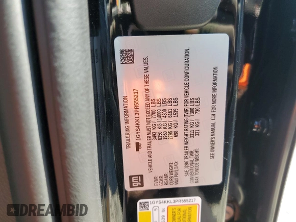 2023 Cadillac Escalade ESV 4WD Premium Luxury z VIN 1GYS4KKL3PR555217, wystawiony jako Copart lot #71987764 z przebiegiem 2 891 mil mil oraz Szkoda całkowita • Salvage title. Historia ofert i sprzedaży dostępna na DreamBid. Obrazek 13.