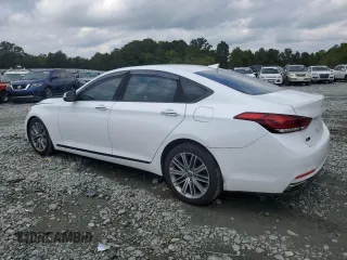2018 Genesis G80 3.8L with VIN KMHGN4JE4JU238537, listed as a Copart auction lot 73044464 with 45,239 mi miles and Salvage Title. Bid and sale history available at carsss.com. Image 2.