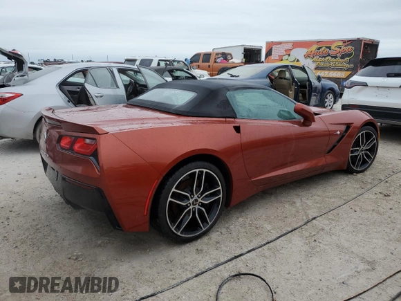 2015 Chevrolet Corvette Z51 2LT with VIN 1G1YK3D71F5111912, listed as a Copart auction lot 75064514 with 0 mi miles and Non Repairable. Bid and sale history available at carsss.com. Image 3.