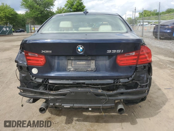 2014 BMW 3 Series 335i xDrive with VIN WBA3B9G5XENR91857, listed as a Copart auction lot 57070825 with 79,866 mi miles and Salvage title. Bid and sale history available at DreamBid. Image 6.