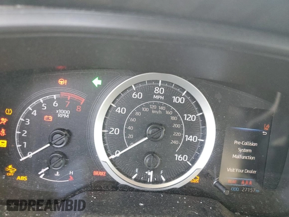 2021 Toyota Corolla LE with VIN 5YFEPMAE4MP267852, listed as a Copart auction lot 49284315 with 27,157 mi miles and Salvage Title. Bid and sale history available at DreamBid. Image 9.