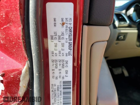 2014 Jeep Grand Cherokee Limited with VIN 1C4RJEBM6EC433412, listed as a Copart auction lot 55397645 with 52,941 mi miles and Salvage Title. Bid and sale history available at DreamBid. Image 13.