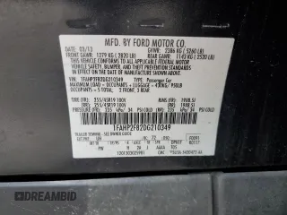 2013 Ford Taurus Limited с VIN 1FAHP2F82DG210349, выставлен на аукционе Copart как лот 88661485 с пробегом 83 472 миль миль и Чистый • Clean title. История ставок и продаж доступна на DreamBid. Изображение 12.