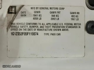 2005 Chevrolet Malibu with VIN 1G1ZS52F05F110074, listed as a Copart auction lot 43211165 with 275,464 mi miles and Salvage Title. Bid and sale history available at carsss.com. Image 12.