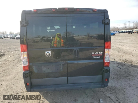 2017 Ram ProMaster Cargo with VIN 3C6TRVAG6HE548011, listed as a Copart auction lot 44714965 with 46,939 mi miles and Salvage Title. Bid and sale history available at DreamBid. Image 6.