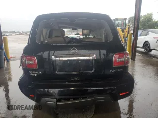 2020 Nissan Armada Platinum with VIN JN8AY2NF5L9360925, listed as a Copart auction lot 73123524 with Not Provided miles and Salvage Title. Bid and sale history available at carsss.com. Image 6.
