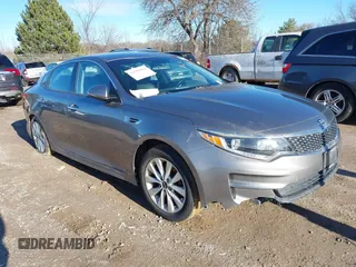 2016 Kia Optima EX with VIN 5XXGU4L36GG098749, listed as a IAAI auction lot 41191912 with 113,019 mi miles and . Bid and sale history available at DreamBid. Image 1.