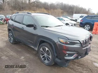 2022 Jeep Cherokee Limited with VIN 1C4PJMDX2ND501286, listed as a IAAI auction lot 41196619 with 54,975 mi miles and . Bid and sale history available at DreamBid. Image 1.