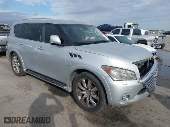 2014 Infiniti QX80 z VIN JN8AZ2NE0E9063701, wystawiony jako IAAI lot #41891388 z przebiegiem 178 249 mil mil oraz . Historia ofert i sprzedaży dostępna na DreamBid. Obrazek 1.