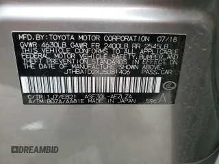 2018 Lexus IS 300 с VIN JTHBA1D2XJ5081406, выставлен на аукционе Copart как лот 54072875 с пробегом 50 154 миль миль и Списание • Salvage title. История ставок и продаж доступна на DreamBid. Изображение 12.