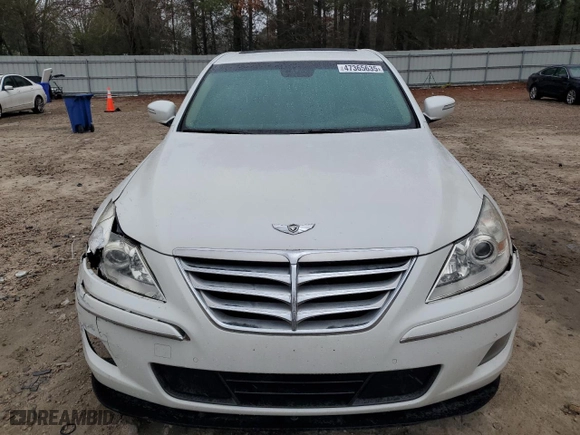 2011 Hyundai Genesis with VIN KMHGC4DF1BU135779, listed as a Copart auction lot 47365635 with 131,422 mi miles and Salvage Title. Bid and sale history available at carsss.com. Image 5.