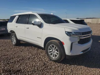 2023 Chevrolet Tahoe LS with VIN 1GNSCMKD7PR283453, listed as a Copart auction lot 81376314 with 21,308 mi miles and Salvage Title. Bid and sale history available at carsss.com. Image 4.