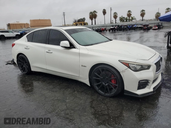 2017 Infiniti Q50 Red Sport 400 with VIN JN1FV7AP1HM851330, listed as a Copart auction lot 45291695 with 113,865 mi miles and Clean title. Bid and sale history available at DreamBid. Image 4.