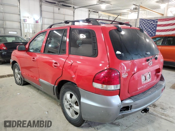 2005 Hyundai Santa Fe GLS with VIN KM8SC73DX5U998662, listed as a Copart auction lot 67643502 with 223,583 mi miles and Non Repairable. Bid and sale history available at carsss.com. Image 3.
