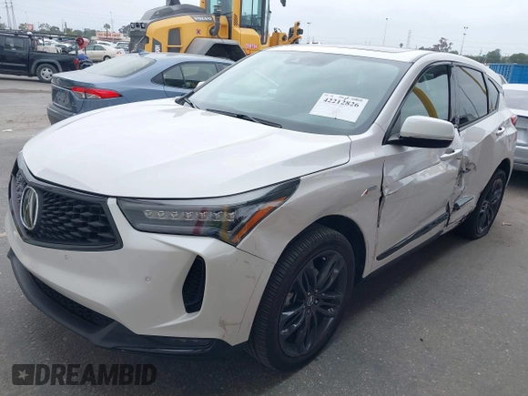 2022 Acura RDX w/A-Spec Package with VIN 5J8TC1H65NL006760, listed as a IAAI auction lot 42212826 with 39,909 mi miles and . Bid and sale history available at DreamBid. Image 2.