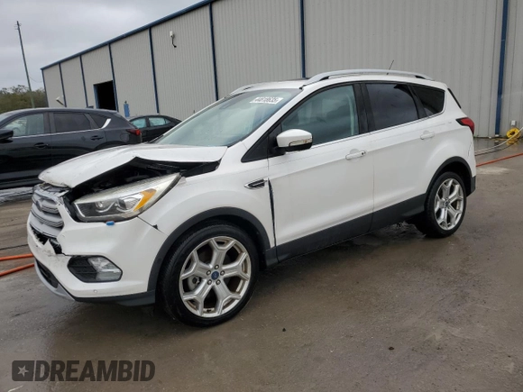 2019 Ford Escape Titanium with VIN 1FMCU0J92KUA90385, listed as a Copart auction lot 44818635 with 54,171 mi miles and Non repairable. Bid and sale history available at DreamBid. Image 1.
