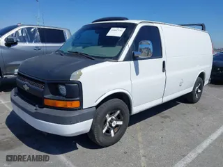 2008 Chevrolet Express Cargo Van with VIN 1GCFG15X681148824, listed as a IAAI auction lot 41847111 with 251,449 mi miles. Bid and sale history available at carsss.com. Image 2.