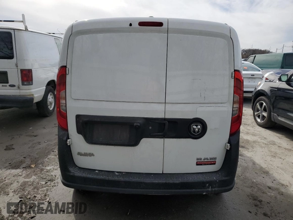 2020 Ram ProMaster City Cargo Van Tradesman with VIN ZFBHRFAB1L6P33450, listed as a Copart auction lot 46690255 with 107,054 mi miles and Salvage Title. Bid and sale history available at carsss.com. Image 6.