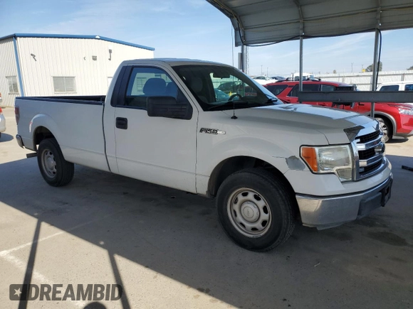 2013 Ford F-150 XL with VIN 1FTNF1CF9DKD49470, listed as a Copart auction lot 45458445 with 141,089 mi miles and Salvage Title. Bid and sale history available at carsss.com. Image 4.