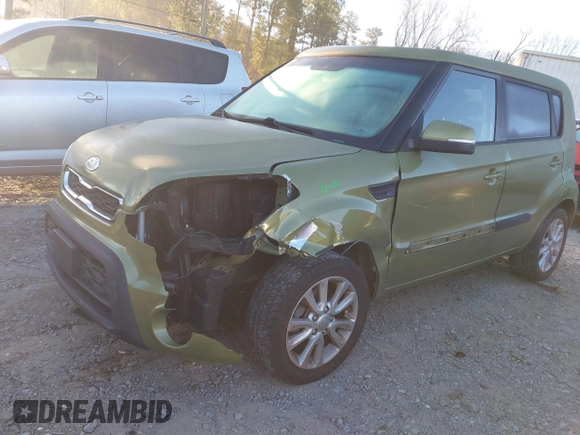 2012 Kia Soul + with VIN KNDJT2A60C7435431, listed as a IAAI auction lot 41825391 with 91,692 mi miles. Bid and sale history available at carsss.com. Image 2.