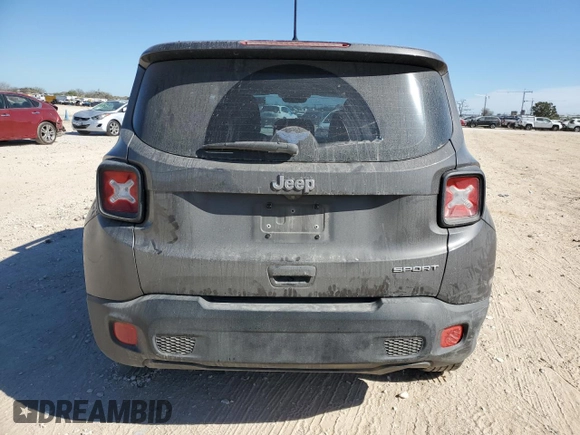 2018 Jeep Renegade Sport with VIN ZACCJAAB8JPG97428, listed as a Copart auction lot 87673395 with 91,391 mi miles and Salvage Title. Bid and sale history available at DreamBid. Image 6.