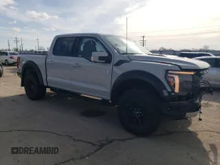 2024 Ford F-150 Raptor with VIN 1FTFW1RG7RFC23614, listed as a Copart auction lot 45560955 with 1,847 mi miles and Salvage Title. Bid and sale history available at DreamBid. Image 4.